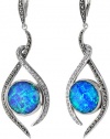 Judith Jack Paradise Marcasite Opal Crystal Drama Drop Earrings