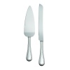 Vera Wang Wedgwood Grosgrain Silver Plate Cake Knife and Server Set