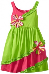 Bonnie Jean Girls 2-6X Green Bias Pieced Sundress, Green, 6X Bonnie Jean Girls 2-6X Green Bias Pieced Sundress, Green, 6X