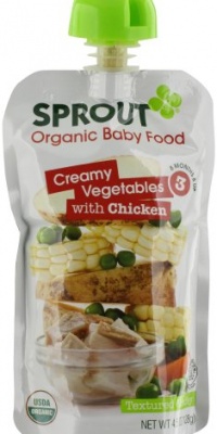 Sprout Stage 3 Organic Baby Food, Creamy Vegetables with Chicken, 4.5 Ounce (Pack of 5) Sprout Stage 3 Organic Baby Food, Creamy Vegetables with Chicken, 4.5 Ounce (Pack of 5)