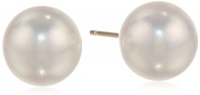 14k Yellow Gold 8.5-9mm AAA Akoya Cultured Pearl Earrings