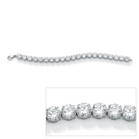 PalmBeach Jewelry 42.00 TCW Round Cubic Zirconia Platinum Plated Tennis Bracelet 7 1/4 PalmBeach Jewelry 42.00 TCW Round Cubic Zirconia Platinum Plated Tennis Bracelet 7 1/4