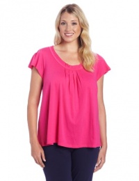 Hue Sleepwear Women's Plus-Size Short Sleeve Scoop Neck Tee Hue Sleepwear Women's Plus-Size Short Sleeve Scoop Neck Tee