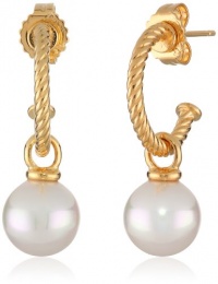 Majorica 10 mm White Round Hoop Earrings Majorica 10 mm White Round Hoop Earrings