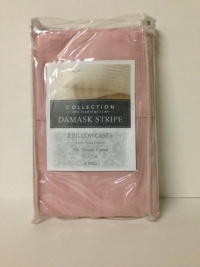 Charter Club DAMASK STRIPE Pair 500TC King Pillowcases, Rose Charter Club DAMASK STRIPE Pair 500TC King Pillowcases, Rose