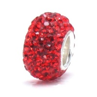 Bella Fascini Red Pave Sparkle Bling - Solid .925 Sterling Silver Core European Charm Bead Made with Authentic Swarovski Crystals - Compatible Brand Bracelets : Authentic Pandora, Chamilia, Moress, Troll, Ohm, Zable, Biagi, Kay's Charmed Memories, Kohl's, Bella Fascini Red Pave Sparkle Bling - Solid .925 Sterling Silver Core European Charm Bead Made with Authentic Swarovski Crystals - Compatible Brand Bracelets : Authentic Pandora, Chamilia, Moress, Troll, Ohm, Zable, Biagi, Kay's Charmed Memories, Kohl's,
