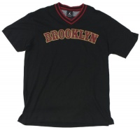 Nike Men's Michael Jordan Brooklyn T-Shirt (Black/Red) (Large) Nike Men's Michael Jordan Brooklyn T-Shirt (Black/Red) (Large)