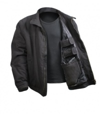 Black Concealed Tactical Military 3 Season Carry Jacket