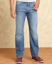 Lighten up your denim look for fall with these medium wash jeans from Tommy Hilfiger.