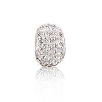Bling Jewelry Sterling Silver Shamballa Inspired White Swarovski Crystal Bead Fits Pandora Bling Jewelry Sterling Silver Shamballa Inspired White Swarovski Crystal Bead Fits Pandora