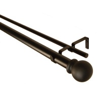 BCL Drapery Hardware 125DBL28B Classic Ball Curtain Rod Set BCL Drapery Hardware 125DBL28B Classic Ball Curtain Rod Set
