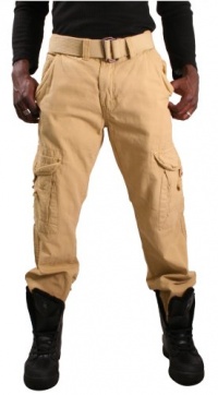 Akademiks Montana Canvas Men's Belted Cargo Pants