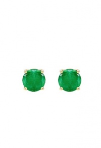 Effy Jewlery Emerald 14K Yellow Gold Stud Earrings, 1.10 TCW