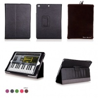 Bear Motion Case for iPad Air - 100% Genuine Cowhide Leather Case with Hand Strap and Built-in Stand for iPad Air Cover with Auto Wake / Sleep Smart cover Function - Black Bear Motion Case for iPad Air - 100% Genuine Cowhide Leather Case with Hand Strap and Built-in Stand for iPad Air Cover with Auto Wake / Sleep Smart cover Function - Black