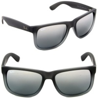 Ray Ban RB4165 Justin Sunglasses-852/88 Rubber Gray (Silver Mirror Lens)-55mm Ray Ban RB4165 Justin Sunglasses-852/88 Rubber Gray (Silver Mirror Lens)-55mm