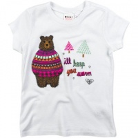Roxy Cuddle Buddy T-Shirt - Short-Sleeve - Girls' Sea Salt, S(4) Roxy Cuddle Buddy T-Shirt - Short-Sleeve - Girls' Sea Salt, S(4)