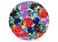 Q Squared 8-1/2-Inch Round Plate, Floral Collection, Roses Q Squared 8-1/2-Inch Round Plate, Floral Collection, Roses