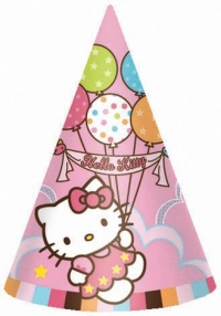 Amscan Hello Kitty Balloon Dreams 7 Party Cone Hats, 8-Count Amscan Hello Kitty Balloon Dreams 7 Party Cone Hats, 8-Count