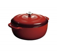 Lodge Color EC7D43 Enameled Cast Iron Dutch Oven, Island Spice Red, 7.5-Quart Lodge Color EC7D43 Enameled Cast Iron Dutch Oven, Island Spice Red, 7.5-Quart