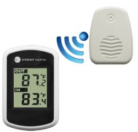 Ambient Weather WS-04 Wireless Thermometer with Indoor and Outdoor Temperature