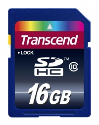 Transcend 16GB Class 10 SDHC Flash Memory Card (TS16GSDHC10E)