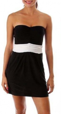 G2 Fashion Square Women's Colorblock Draped Strapless Dress G2 Fashion Square Women's Colorblock Draped Strapless Dress