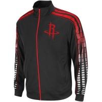 NBA adidas Houston Rockets Black Vibe Full Zip Track Jacket NBA adidas Houston Rockets Black Vibe Full Zip Track Jacket