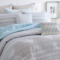 Steve Madden Laurel Full/Queen Comforter & Shams Set Aqua / Sky Steve Madden Laurel Full/Queen Comforter & Shams Set Aqua / Sky