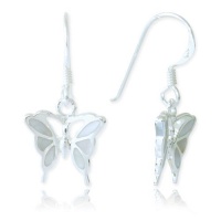 925 Sterling Silver White Mother of Pearl Shell Butterfly Dangle Hook Earrings Fashion Jewelry for Women, Teens, Girls - Nickel Free 925 Sterling Silver White Mother of Pearl Shell Butterfly Dangle Hook Earrings Fashion Jewelry for Women, Teens, Girls - Nickel Free