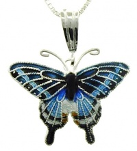Dark Tiger Swallowtail Butterfly Pendant w/ Necklace by Zarah Dark Tiger Swallowtail Butterfly Pendant w/ Necklace by Zarah