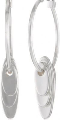 Kenneth Cole New York Shiny Silver Disc Hoop Earrings Kenneth Cole New York Shiny Silver Disc Hoop Earrings