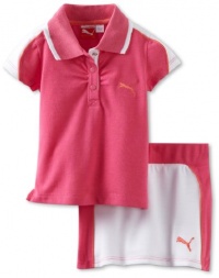 PUMA Girls 2-6X Toddler Active Polo Skort Set, Pink Berry, 2T PUMA Girls 2-6X Toddler Active Polo Skort Set, Pink Berry, 2T