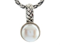 Balissima By Effy Collection Sterling Silver and 18k Yellow Gold Freshwater Pearl Pendant Necklace Balissima By Effy Collection Sterling Silver and 18k Yellow Gold Freshwater Pearl Pendant Necklace