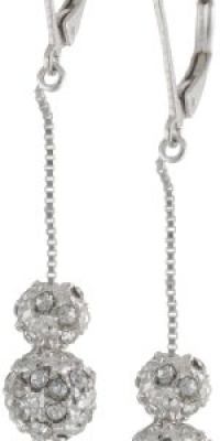 Anne Klein All That Glitters Silver-Tone and Crystal Floating Fireball Leverback Drop Earrings Anne Klein All That Glitters Silver-Tone and Crystal Floating Fireball Leverback Drop Earrings
