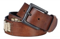 Polo Ralph Lauren Men's Denim and Supply Leather Belt-Brown Polo Ralph Lauren Men's Denim and Supply Leather Belt-Brown