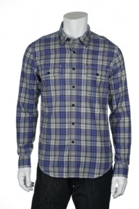 CR by Club Room Purple and Gray Plaid LS Button Down Shirt CR by Club Room Purple and Gray Plaid LS Button Down Shirt