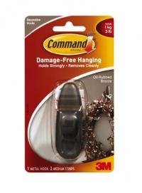 Command Forever Classic Medium Metal Hook, Oil Rubbed Bronze