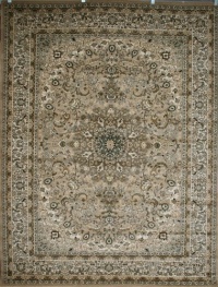 Beige Traditional Isfahan Wool Persian Area Rugs 9'2 x 12'6