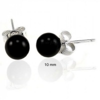 Bling Jewelry 925 Sterling Silver Onyx Ball Stud Earrings 10mm Bling Jewelry 925 Sterling Silver Onyx Ball Stud Earrings 10mm