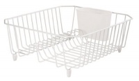 Rubbermaid L3-6008-M5 Antimicrobial Small Dish Drainer, White Rubbermaid L3-6008-M5 Antimicrobial Small Dish Drainer, White