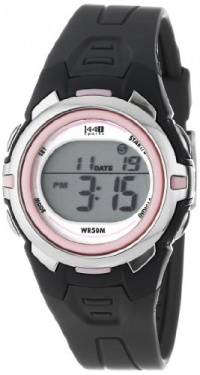 Timex Women's T5K6839J 1440 Sports Digital Mid-Size Gray and Pink Resin Watch