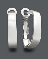 An instant style pick-me-up in versatile hoops. Sterling silver setting features a J hoop design. Approximate diameter: 3/4 inch. An instant style pick-me-up in versatile hoops. Sterling silver setting features a J hoop design. Approximate diameter: 3/4 inch.