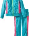 PUMA Girls 2-6X Little Tricot Track Jacket And Pant Set, Bluebird, 4