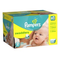 Pampers Swaddlers Diapers Size 2 Economy Pack Plus 186 Count Pampers Swaddlers Diapers Size 2 Economy Pack Plus 186 Count