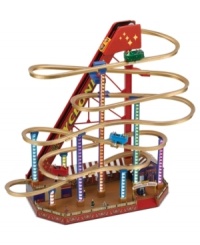 Zoom, zoom! Feel the thrill of this World's Fair Grand Roller Coaster from Mr. Christmas with color-changing LED lighting and sound options that play 25 Christmas Carols and 25 year-round classics, making it a perfect addition to your home all year long. Zoom, zoom! Feel the thrill of this World's Fair Grand Roller Coaster from Mr. Christmas with color-changing LED lighting and sound options that play 25 Christmas Carols and 25 year-round classics, making it a perfect addition to your home all year long.