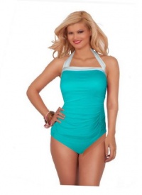 Ralph Lauren Solid Shirred Front Tank Style Swimsuit ~ Seafoam Ralph Lauren Solid Shirred Front Tank Style Swimsuit ~ Seafoam