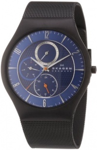 Skagen Men's 806XLTBN Denmark Black Mesh Blue Dial Watch Skagen Men's 806XLTBN Denmark Black Mesh Blue Dial Watch