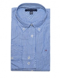 Tommy Hilfiger Men Classic Fit Long Sleeve Stripe Logo Shirt Tommy Hilfiger Men Classic Fit Long Sleeve Stripe Logo Shirt