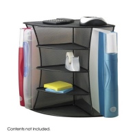 Safco Products Onyx Mesh Desk Corner Organizer, Black1 (3261BL) Safco Products Onyx Mesh Desk Corner Organizer, Black1 (3261BL)