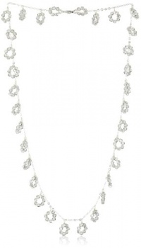 Jamie Kole Classic Sterling Silver and Swarovski Crystal Circle Charm Necklace Jamie Kole Classic Sterling Silver and Swarovski Crystal Circle Charm Necklace